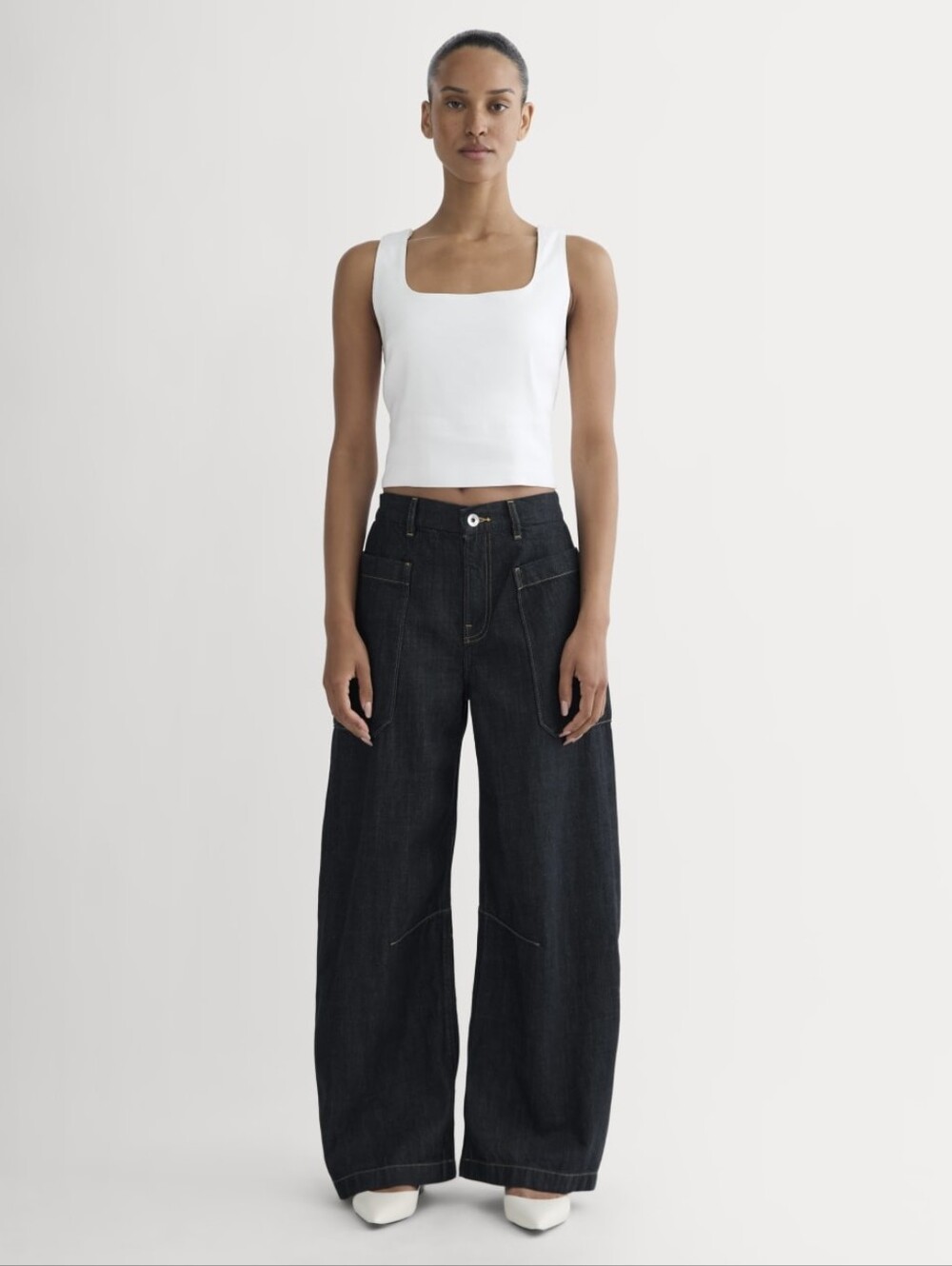 NEW $180 Everlane The Gardener Pull On Jean Washed Indigo Size 27 Reg